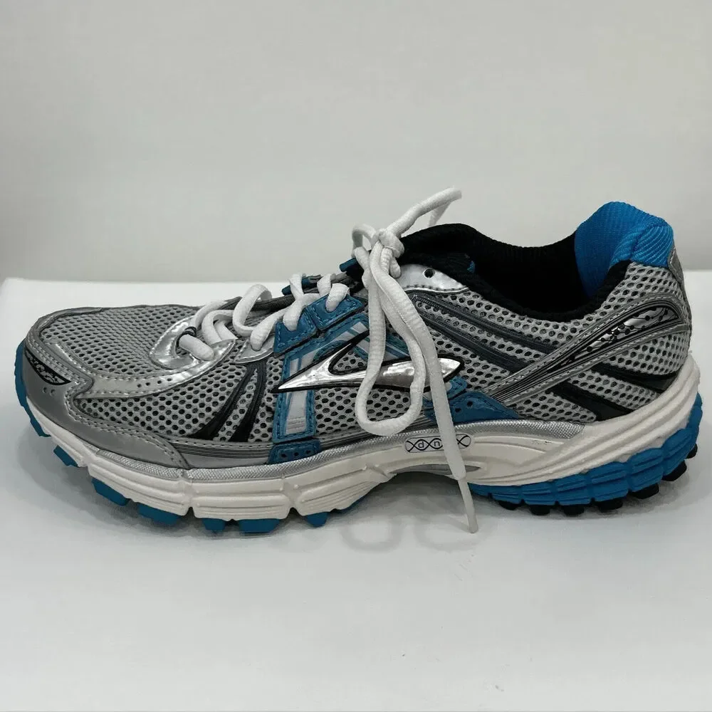Brooks Defyance 6 Women's Size 7 Running Athletic Shoes Silver‎ Blue With Box